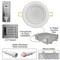 Nuwatt 4 Inch Gimbal LED Recessed Lighting for Sloped Ceiling 2700K-5000K 5CCT Canless Lights, PK12 NW-P-ADJDL-4-9W-5CT-WH-12P - alternate 3